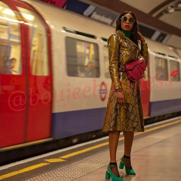 ZARA BNWT Snakeskin Printed Biker Jacket - Picture 5 of 8